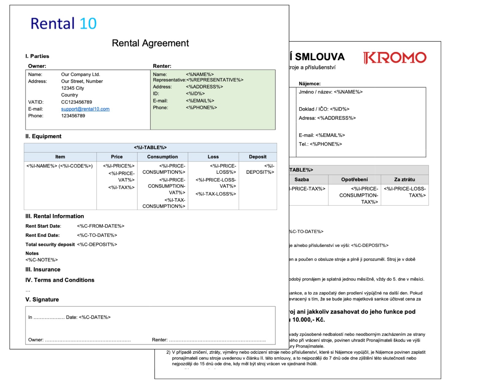 Generated contracts